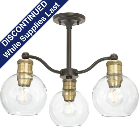 Progress Lighting Hansford Collection Three-Light Chandelier P400146-020